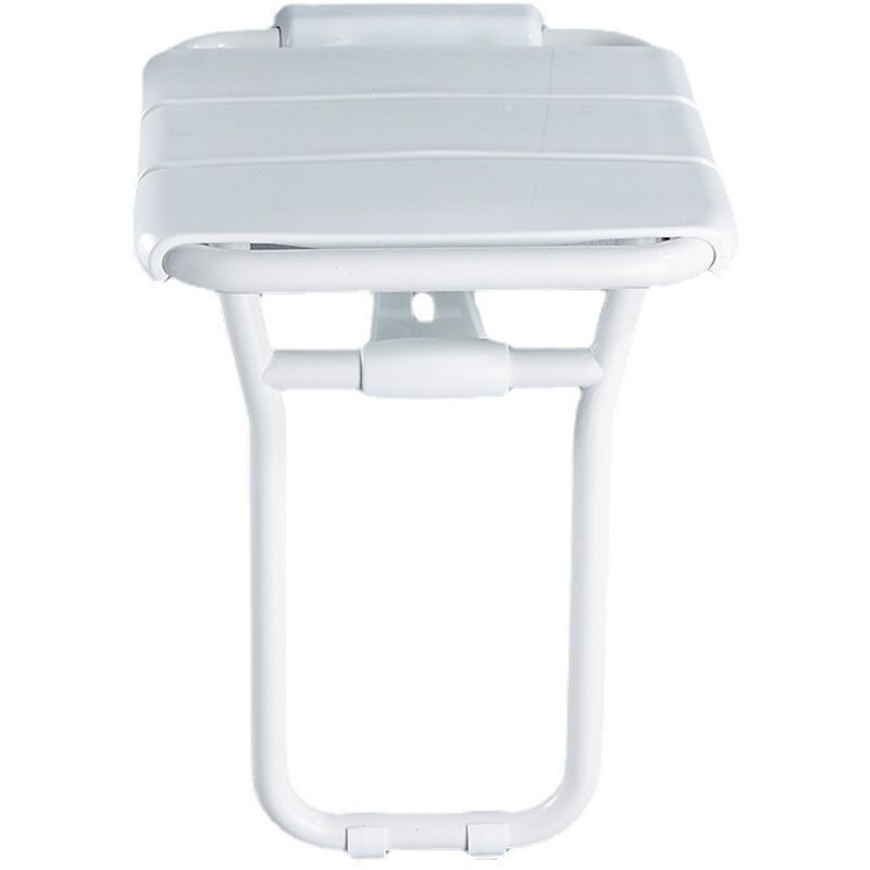 Siège de douche relevable - Aluminium époxy - Blanc