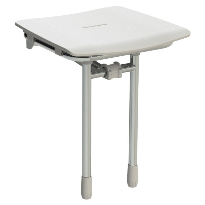Siège de douche rugao blanc relevable et réglable pour salle de bain pmr