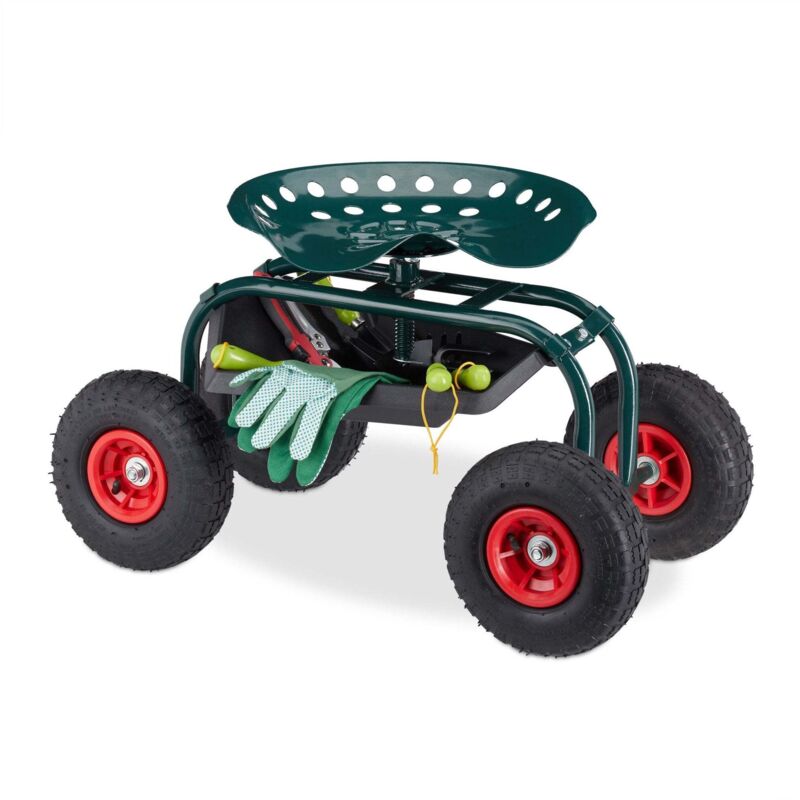 Northix - Siege de jardin mobile avec rangement