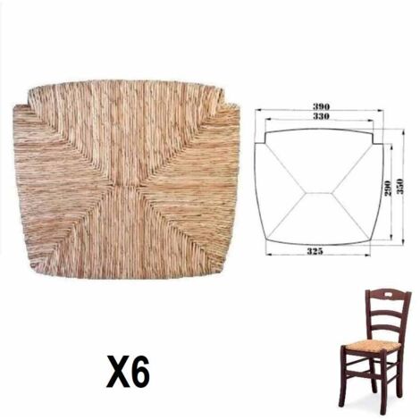 OKAFFAREFATTO Siège de rechange pour chaise modèle Venezia paille de riz X 6 pièces - mod.1212