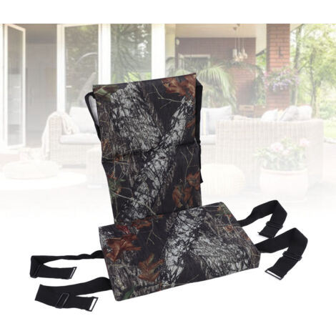 Siège de Remplacement pour Affût Arboricole - Coussins de Siège Réglables et Transportables pour la Campagne avec Disposition Drapée en 600D Oxford (Camouflage)