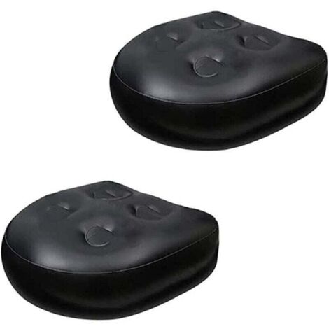 Siège de spa noir pour jacuzzi, coussin surélevé multifonctionnel, oreiller gonflable imperméable, oreiller de baignoire de massage, dossier de baignoire souple