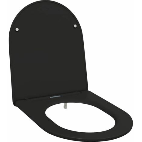 Siège de Toilette à Libération Rapide Noir 44 x 36.4 x 3.4 cm CFW70529