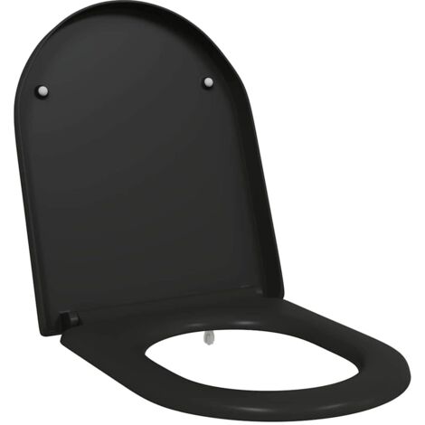 Siège de Toilette à Libération Rapide Noir 46.2 x 36 x 4.3 cm CFW21024