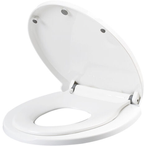 Siège de toilette familial, siège de toilette avec siège magnétique pour enfant, charnière réglable anti-chute, siège de toilette en forme de U, siège de toilette familial pour enfants et adultes