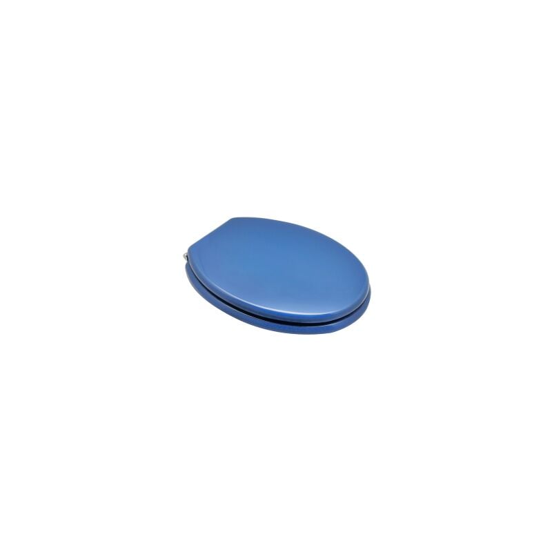 Dianhydro - Abattant wc universel mode'le Top 43-46x37 cm abattant wc en fonte de bois Bleu Entraxe infe'rieur 13,5-18 cm avec charnie'res re'glables