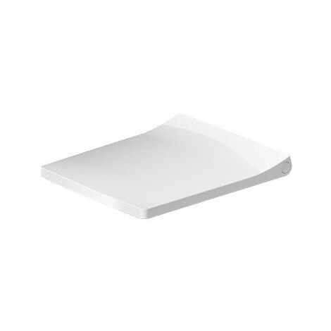 Siège de toilette Viu Compact.blanc.charniere en acier inoxydable.avec douceur