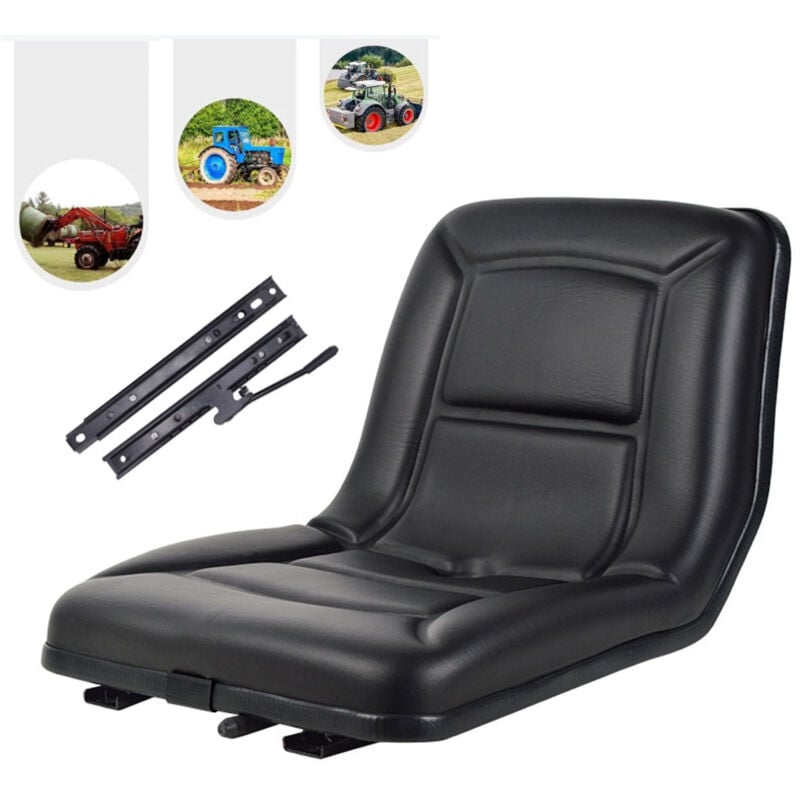Siège de Tracteur Universel Siège de Remplacement Rails Coulissants Avec un Trou de Vidange,Capacité de charge 150 kg