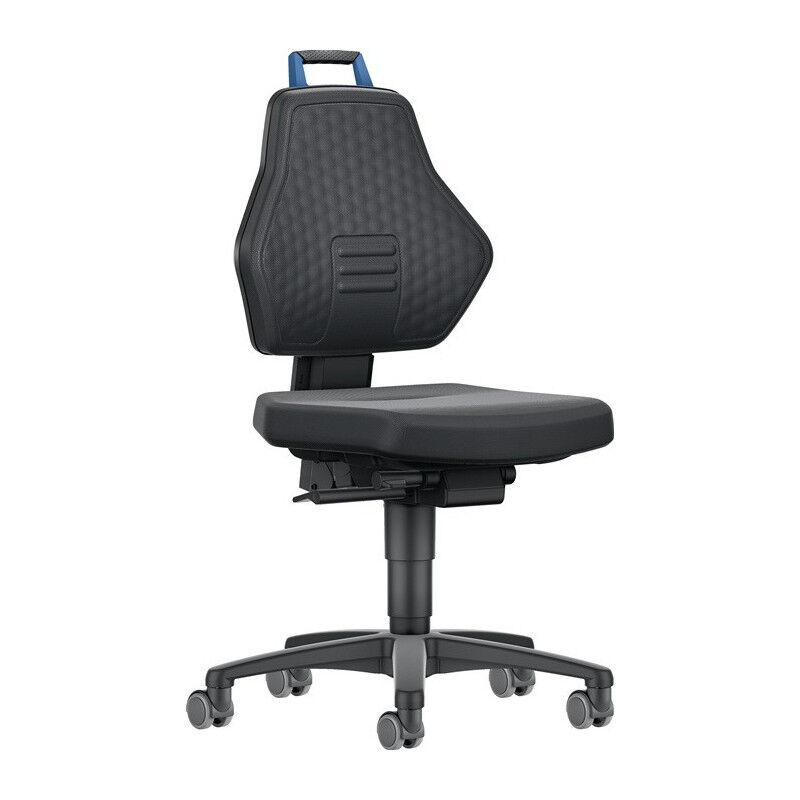 Promat - Chaise de travail tournante Rl.Supertec noir Couleur de la poignée bleu 450-600mm