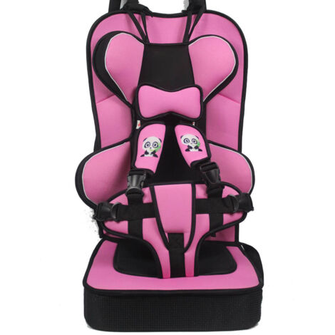 Siège de voiture d'appoint à dossier haut Siège de bébé convertible en polyéthylène portable pour bébé Rose