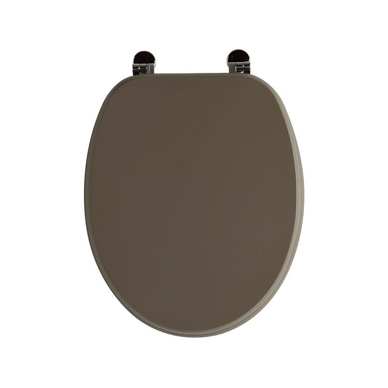 Iperbriko - Siège de wc en bois gris taupe mat