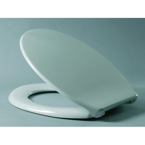 Siège de WC HARO Pool Aktiv blanc avec charnière à levier en acier inoxydable B0302Y