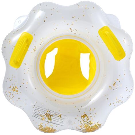 Siège enfant gonflable à fleurs pailletées avec anneau anti-basculement sous les bras