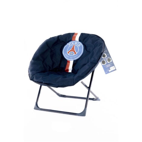 Siège lune Paris Saint Germain PSG - Structure pliable et confortable - Couleur : Bleu