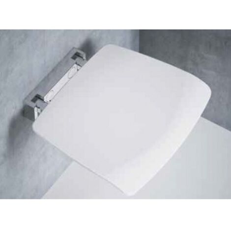 Siège mural escamotable pour douche NOVELLINI en métal chromé-ffffff-Blanc-38 --