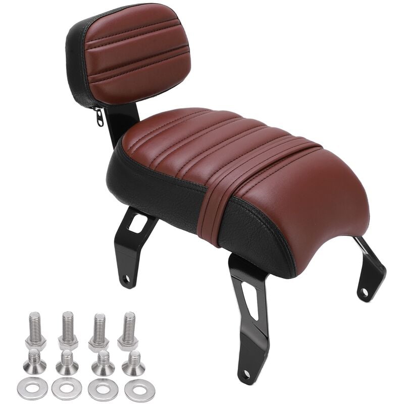 Siège passager arrière avec kits de dossier de remplacement pour Indian Scout Bobber 20182021Marron - Jeffergarden