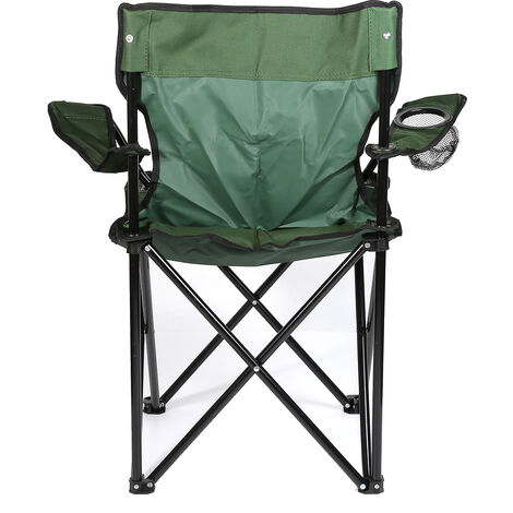 Siège Pliable Portable,Chaise Camping avec Porte-gobelet,Haloyo®,Avec dossier et accoudoirs,Adaptée au Camping, à la Plage, au Barbecue,vert foncé