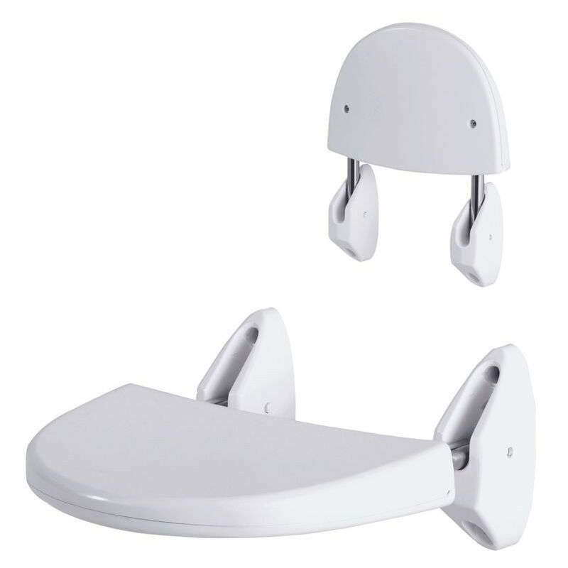 Siège Pliant Mural pour Personnes Handicapées Blanc 35x25 cm