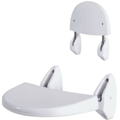 Siège Pliant Mural pour Personnes Handicapées Blanc 35x25 cm