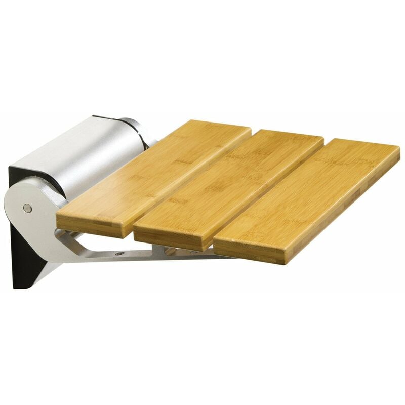 Siège de douche pliant en bambou