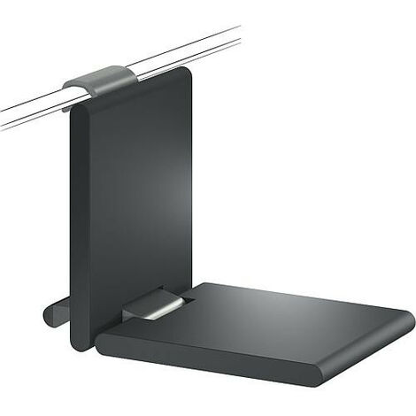 Siege rabattable Série Cavere en alu, antracite 95 lxpxh : 380x563x410 mm