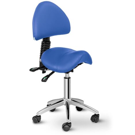 Siège-selle avec dossier - 550 - 690 mm - 150 kg - Blue marketingmetakeyword2 marketingmetakeyword3 - Bleu