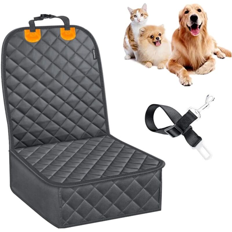 Siège Voiture Avant pour Chien Universelle Housse de Siège Avant De Voiture pour Chiens Imperméable Coussin de Siège Antidéparante Antigriffures des