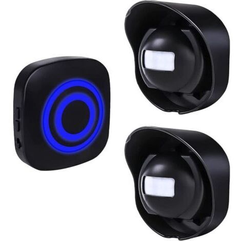 SiegenPro Campanello di allarme con rilevatore di movimento per esterni wireless con sensore di movimento PIR e 1 ricevitore plug-in, 38 suonerie