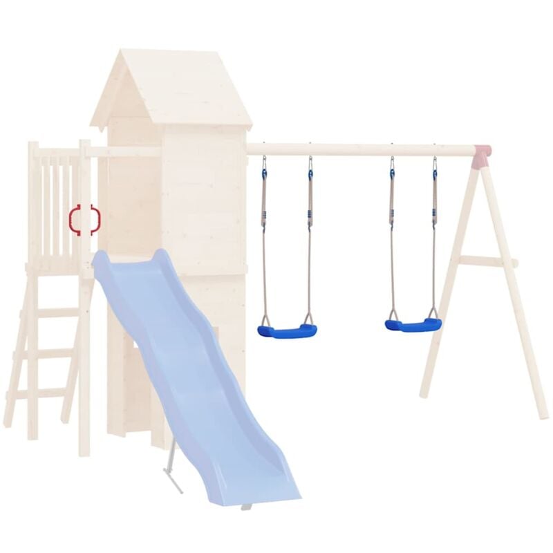 Vidaxl - Sièges de balançoire avec cordes 2 pcs bleu 37x15 cm pe