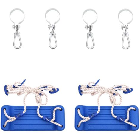 Sièges de balançoire avec cordes 2 pcs bleu 38x16 cm PE