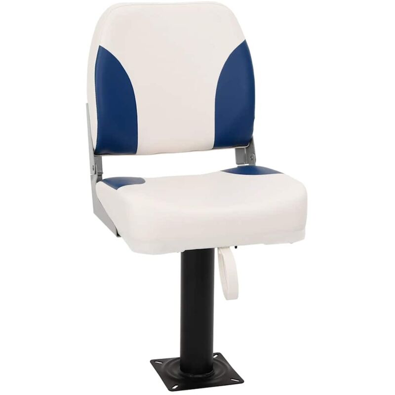 Vidaxl - Ensemble de sièges de bateau pliables 2 pcs bleu et blanc