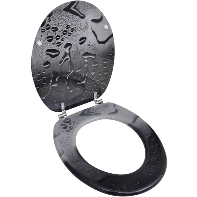 Vidaxl - Abatant de wc avec couvercle design goutte d'eau