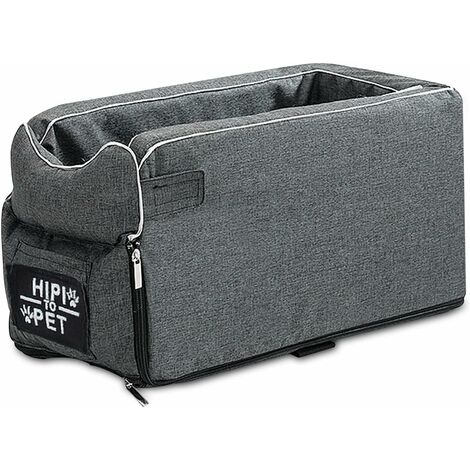 Sièges Sécurité Auto pour Chiens & Chat Poids inférieur à 6 kg Sac Transport Chien Respirant Portable Mou Amovible Lavable Panier Chien Voiture Lit de Chien-Gris