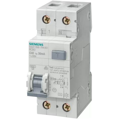 Siemens 25A 6KA 1P+N 30MA Fehlerstrom-Schutzschalter Typ A 2M 5SU13567KK25