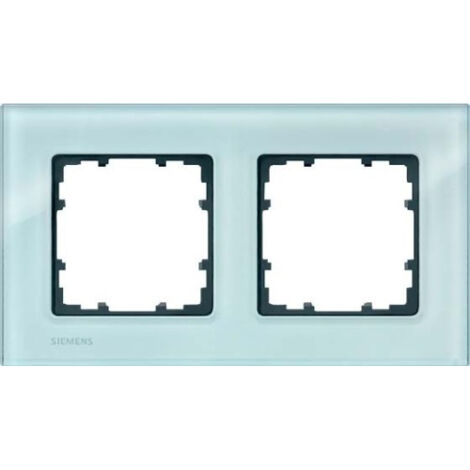 Siemens 2fach Rahmen Delta Glas satiniert vert cristallin