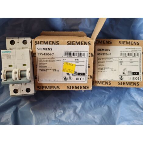 SIEMENS 2P C 4A 5SY5404-7 5SY6204-7 DISJONCTEUR