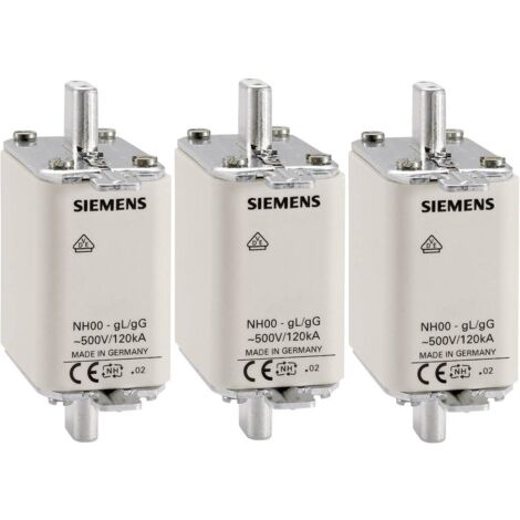 Siemens 3NA3822 Fusibile NH Misura fusibile = 000 63 A 500 V/AC, 250 V/AC 3 pz.