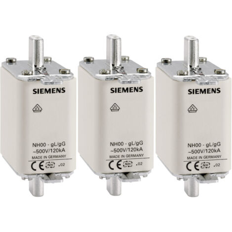 Siemens 3NA3822 NH-Sicherung   Sicherungsgröße = 000  63 A  500 V/AC, 250 V/AC 3 St.