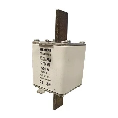 Siemens 3NE1334-SITOR NH1 fuse cartridge 500A 690V type gR