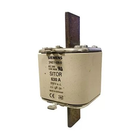 Siemens 3NE1436-0 SITOR NH3 fuse cartridge 630A 690V type gR