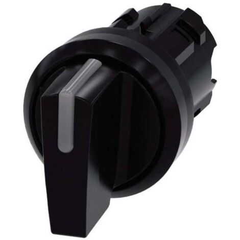 Siemens 3SU10022BL100AA0 3SU1002-2BL10-0AA0 Interruttore a levetta Leva a bandiera Nero 2 x 45 ° 1 pz.