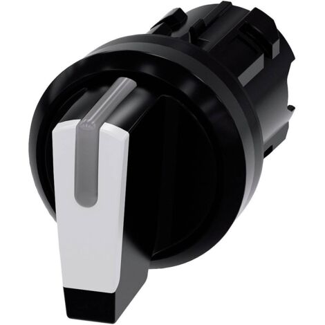 Siemens 3SU10022BM600AA0 3SU1002-2BM60-0AA0 Commutateur à manette collerette plastique noir, blanc 2 x 45 ° 1 pc(s) Y403421
