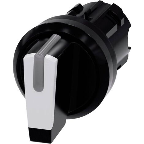 Siemens 3SU10022BM600AA0 3SU1002-2BM60-0AA0 Interruttore a levetta Anello frontale in plastica Nero, Bianco 2 x 45 ° 1