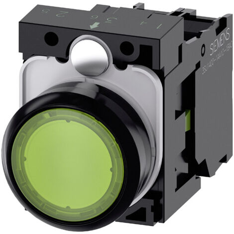 Siemens 3SU11020AB401BA0 3SU1102-0AB40-1BA0 Leuchtdrucktaster Frontring Kunststoff, Betätiger flach