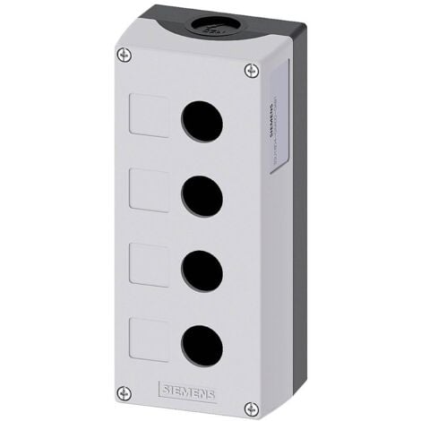 Siemens 3SU1804-0AA00-0AB1 Boîtier vide 4 emplacements (L x l x H) 194 x 85 x 64 mm sans inscription gris 1 pc(s)