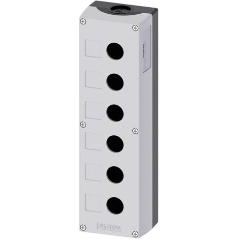 Siemens 3SU1806-0AA00-0AB1 3SU18060AA000AB1 Contenitore vuoto 6 posizioni di montaggio (L x L x A) 280 x 85 x 64 mm Gri