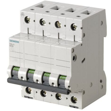 Siemens 40A 4P 10KA Interruptor automático magnetotérmico clase D 4 polos 4 módulos 5SL44408