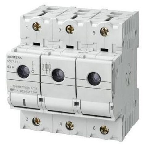 Siemens 5SG7133 Lasttrennschalter   Sicherungsgröße = D02  63 A  400 V 1 St.