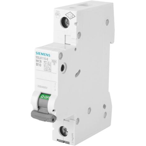 Siemens 5SL61106 Interruttore magnetotermico 1 polo 10 A 230 V, 400 V