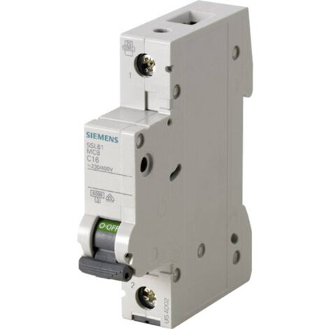 Siemens 5SL61167 Disjoncteur 1 pôle 16 A 230 V, 400 V